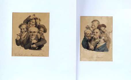 Boilly Louis Caricatures Quatre lithographies