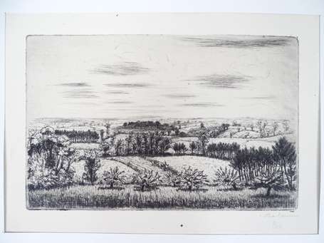 FRELAUT (Jean) - 1879-1954 - La moisson - Gravure 