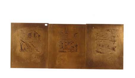[FRELAUT (Jean)] - 1879-1954 - 6 plaques de cuivre