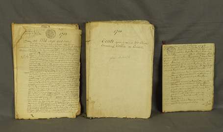 Manuscrits de 1700/1793 - Inventaire exceptionnel 