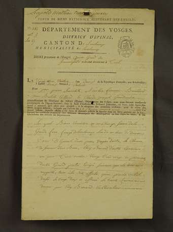 Autographes & Ecrits - Vosges (88) - Document 