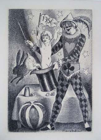 DUBREUIL Pierre (1891-1970) Arlequin magicien pour