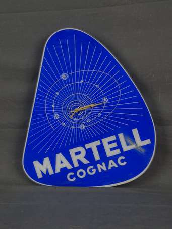 COGNAC MARTELL : Pendule en plastique. Forme libre