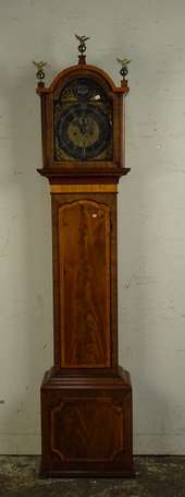 Pendule de parquet en placage d'acajou, acajou 