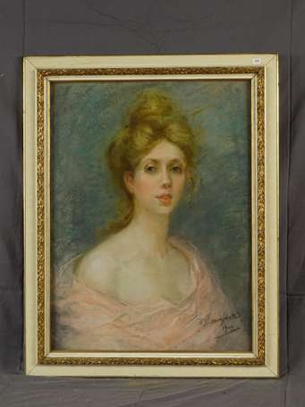 LAMBRETTE Marcelle 1899- Autoportrait Pastel, 