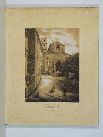 D'après LEMAIRE- La place du Puy à Grasse, Gravure