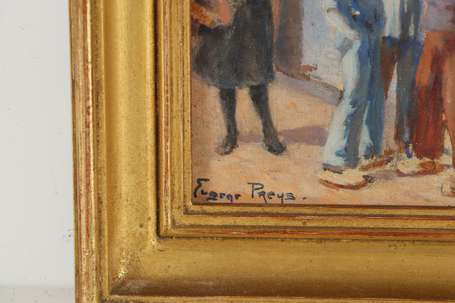 PREYS Eugène (XXe) - Marins sur le port des Sables