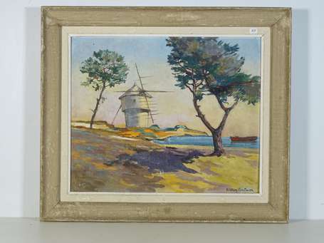 GAUTHIER Joseph Stany (1883-1969)- Moulin en bord 