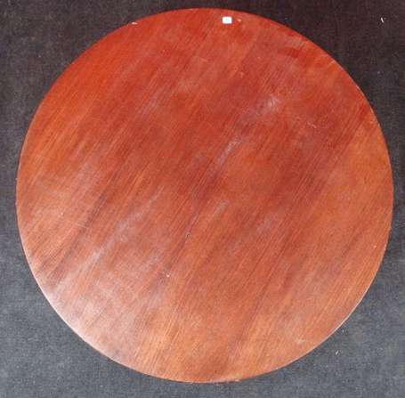 Table basse circulaire en placage d'acajou, 