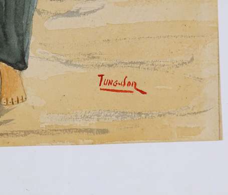TUN-SON XXe (Ecole Vietnamienne) - Marchande de 