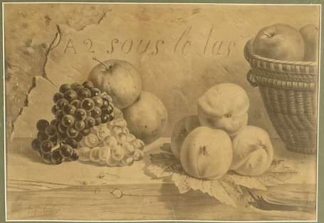 GROBON Eugène (1820-1878) - Nature morte à la 