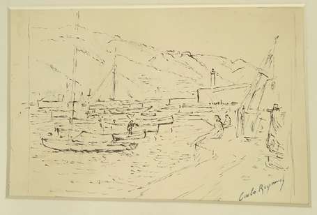 REYMOND Carlos (1884-1970) - Port de Nice. Mine de