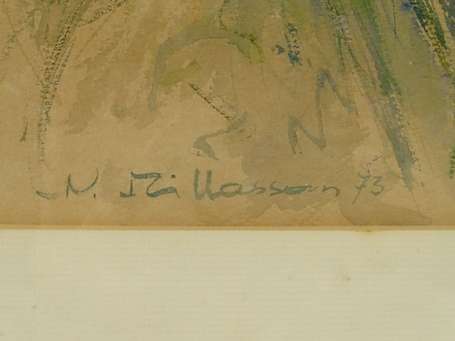 MILASSON Anne (1934) - Tournesols. Gouache, signée