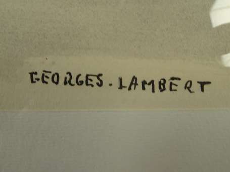 LAMBERT Georges (1919-1998) - Bateau dans un port.