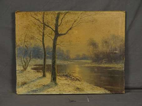 GAUFFRIAUD Emile (1877-1957) Bord de rivière 