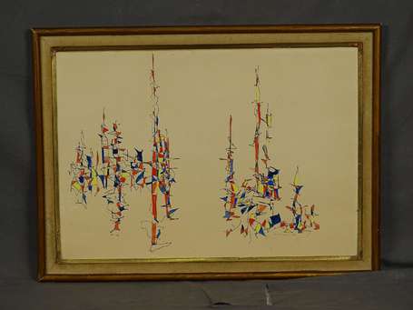 FERRAND Louis (1905-1992) Composition abstraite. 