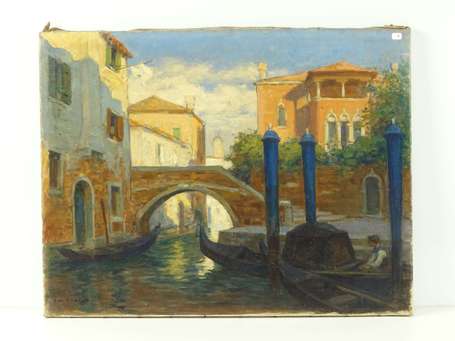 GODEBY Charles Léon (1870-1952), Vue de Venise. 
