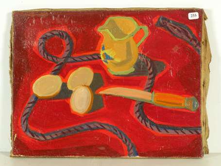 CARTERON Jacques (1916-2001) Nature morte au œufs.