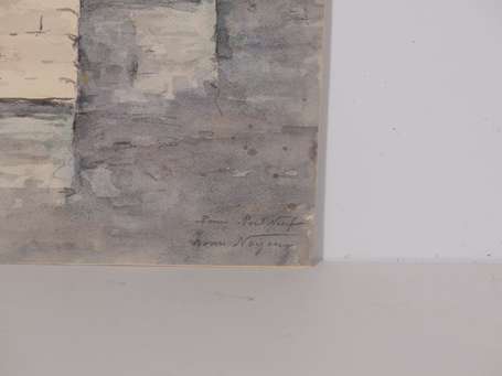 NOYEUX Henri (1871-?), Paris Pont Neuf. Aquarelle 