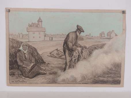 LETENDRE Auguste (XIX-XXème siècle) Scène animée 