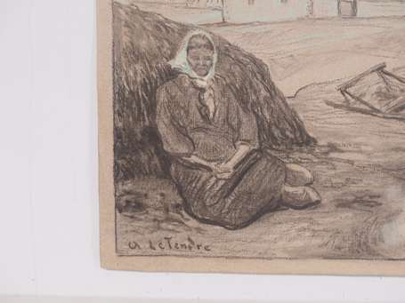 LETENDRE Auguste (XIX-XXème siècle) Scène animée 