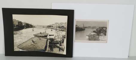 Vue du port de Nantes 2 photographies 16,5 x 23,3 