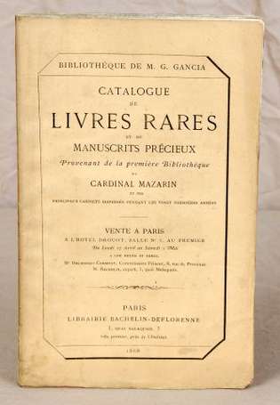 (Catalogue de vente publique).  Catalogue de 