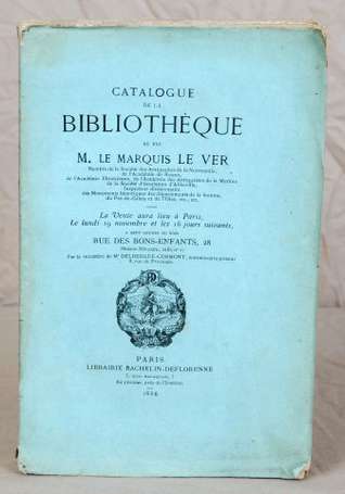 (Catalogue de vente publique).  Catalogue de la 