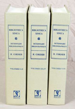 (Chine). CORDIER (Henri). Bibliotheca Sinica. 