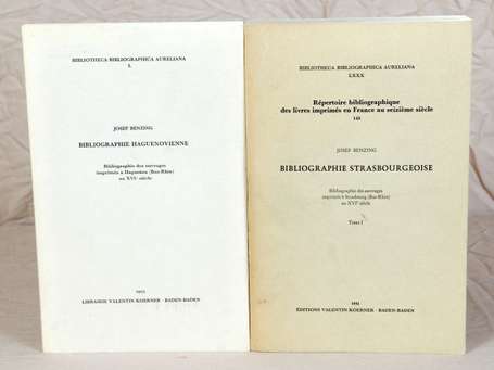 (Alsace). BENZING (Josef). - Bibliographie 