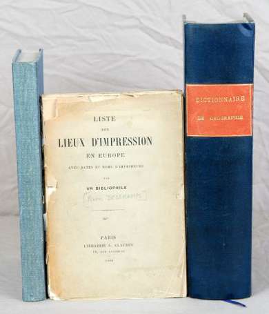 DESCHAMPS (Pierre). Dictionnaire de Géographie 