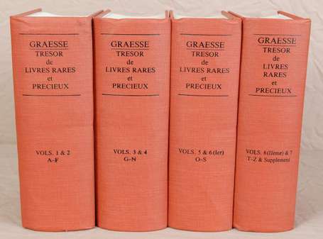 GRAESSE (J. G. Th.). Trésor de livres rares et 