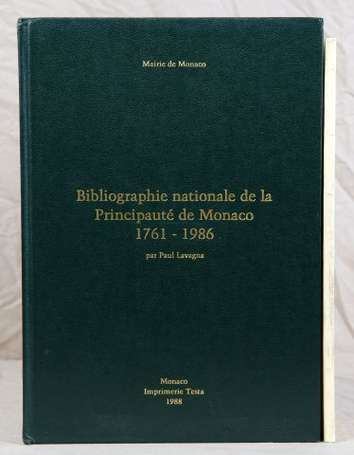 (Monaco). LAVAGNA (Paul). Bibliographie nationale 