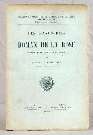 (Roman de la Rose). LANGLOIS (Ernest). Les 