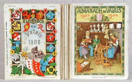 (Suisse).  Almanach du Valais. Années 1902 à 1908 