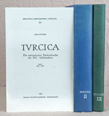 (Turquie). GOLLNER (Carl). Turcica. Tome I et II :