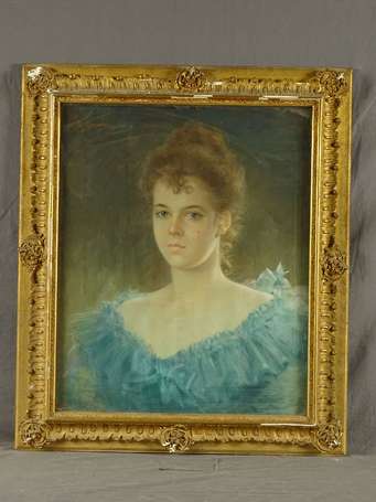 JOURMEAUX A, Xixé S. Portrait de femme. Pastel. 60