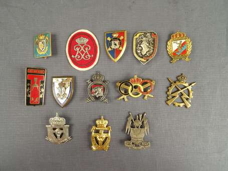 Belgique - 13 insignes métalliques 