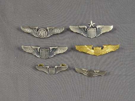 US-Post war- 6 brevets de pilote 
