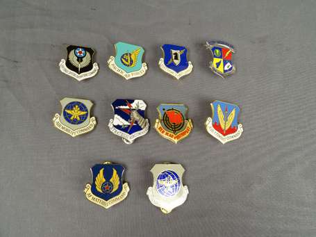 US-Moderne- 10 insignes Air Force émaillées, très 