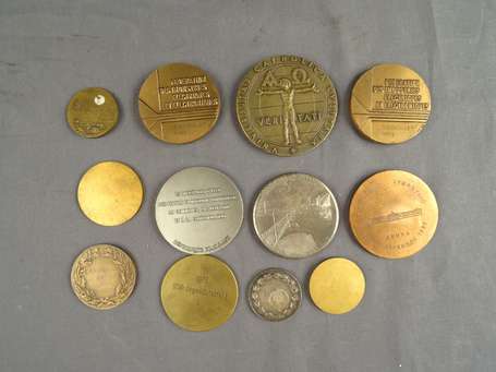 divers - Lot de plaques pour bureau, industries, 