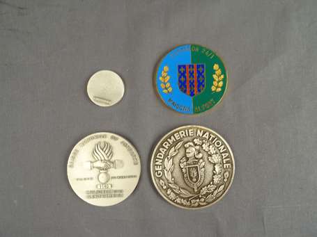 divers - Lot de 4 plaques pour bureau, gendarmerie