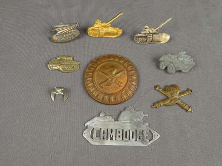 France - Lot d'insignes des chars de combat 