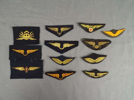 France - Aviation - 12 insignes en tissu 