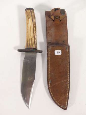 Couteau de chasse de 28 cm - lame avec marquages 
