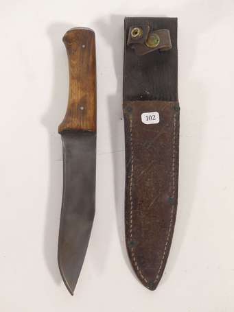 Couteau de chasse de 28 cm - lame sans marquage de