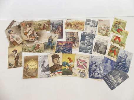 14/18 - Cartes postales - 35 cartes patriotiques 