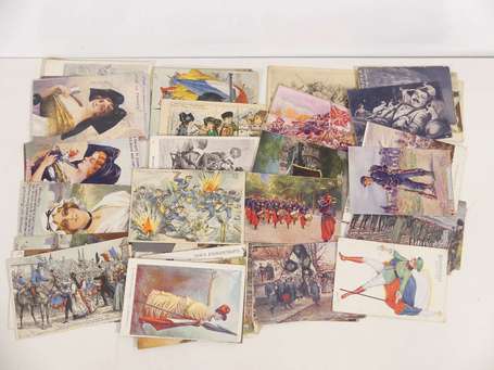 14/18 - Cartes postales - 60 cartes patriotiques 