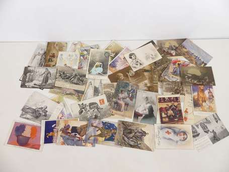 14/18 - Cartes postales - 60 cartes patriotiques 