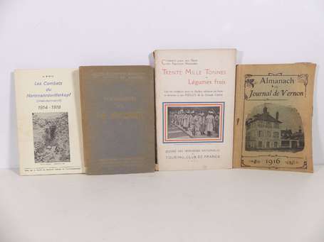 14/18 - 4 livrets dont almanach 1916 avec 